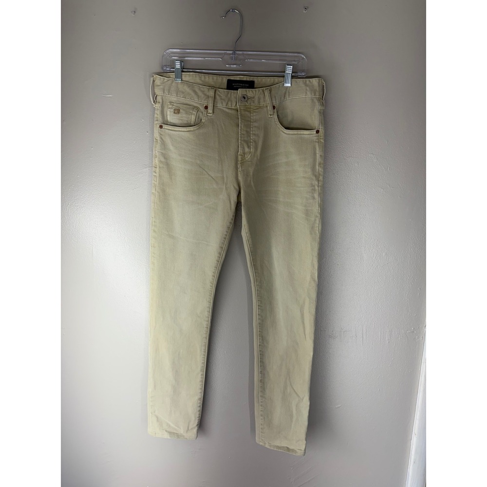 Scotch & Soda Ralston Regular Slim Fit Jeans Sand Beige Mens 31x34 Button Fly